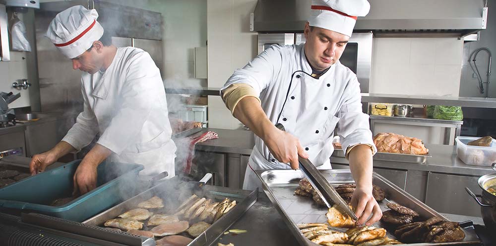 chefs preparation plancha